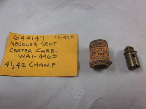 1941 1942 41 42 studebaker champion nos carburetor needle and seat carter 644147