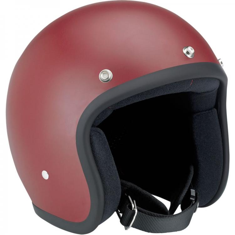 Biltwell inc. novelty flat primer red motorcycle helmet bobber