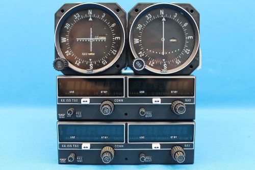 (2) king kx-155 vhf receivers 14v &amp; king ki-209 ki-208 vor/loc w/8130&#039;s (17748)