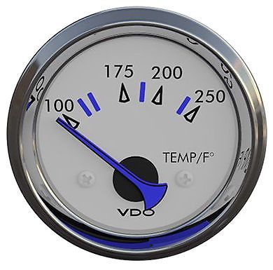 Vdo allentare white 250f water temperature gauge 310-10261