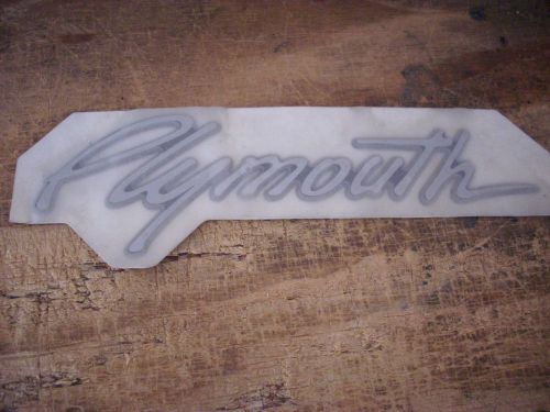 Plymouth voyager liftgate emblem grey vinyl sticker