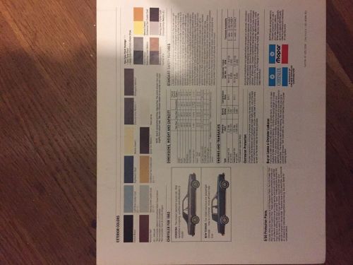 Vintage 1982 chrysler lebaron original 18-page dealer sales brochure convertible