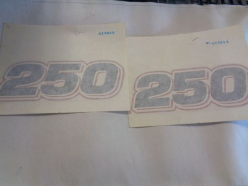 250 decal pair ( 2 ) 215353 red / white / black 7 7/8&#034; x 3&#034; marine boat