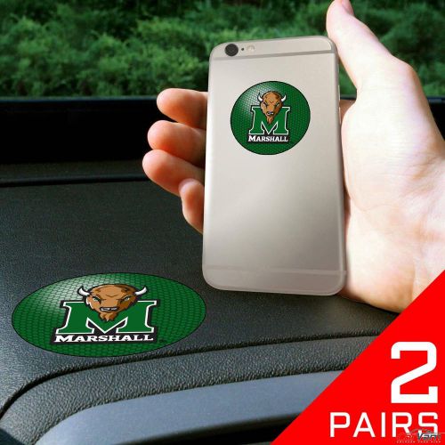 Fanmats - 2 pairs of marshall university dashboard phone grips 13031