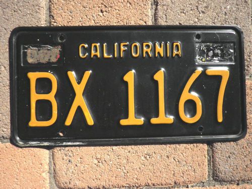 California trailer license plate - 1963 thru 1969 - original - yom / dmv clear