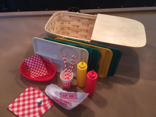 Vintage style 1950s-1960s accessory auto picnic basket chevrolet ford mopar