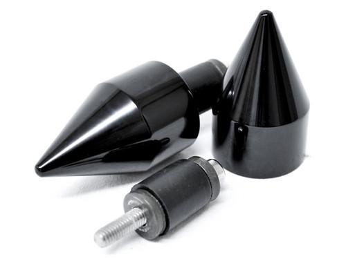 Black spike bar ends hand grip handlebar end caps for suzuki sv650/s 2001-2012