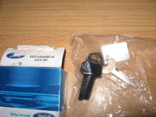 Nos ford oem lock cylinder and key  e3sz-6306081-a 1983 84 thunderbird cougar