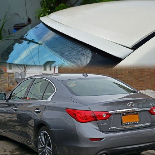 Painted for infiniti q50 v37 14-15 skyline 4d wing sedan rear roof spoiler