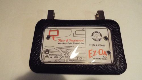 Sun visor mount for rat rod, custom hot rod vintage registration card holder,