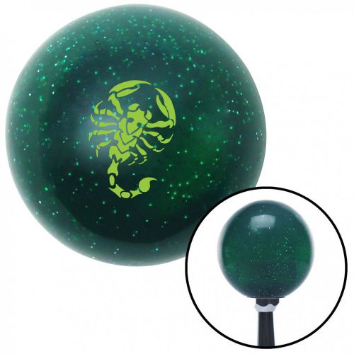 Green scorpion green metal flake shift knob  with 16mm x 1.5 insert project