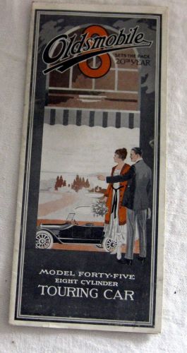 Orig ca 1920 oldsmobile 8 model 45 touring car poster brochure