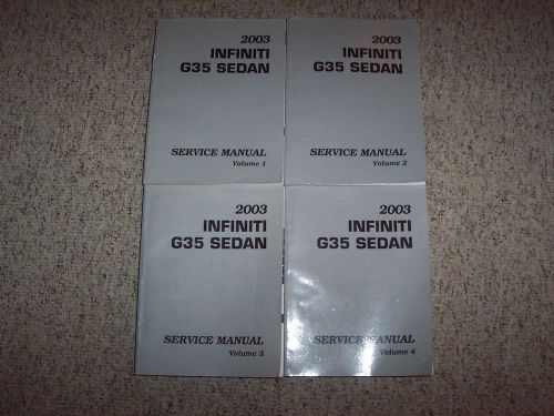 2003 infiniti g35 sedan factory shop service repair manual 3.5l v6