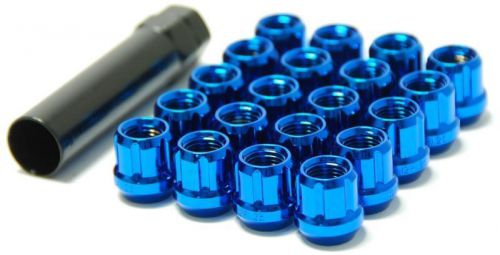 Wheel mate muteki open end lug nuts  in blue 12x1.50 set of 20 w/ key | 31886u