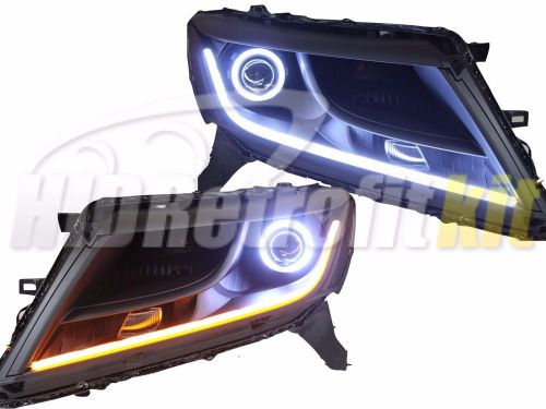 Black hid bixenon retrofit headlights led lights for 2013 up nissan pathfinder