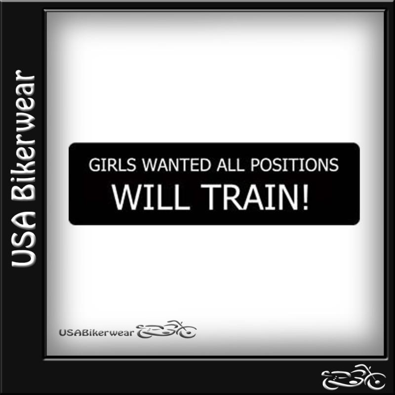 ~++harley davidson girls wanted all positions will train helmet decal sticker++~