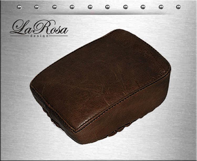 La rosa distress brown leather harley softail sportster dyna pillion pad seat