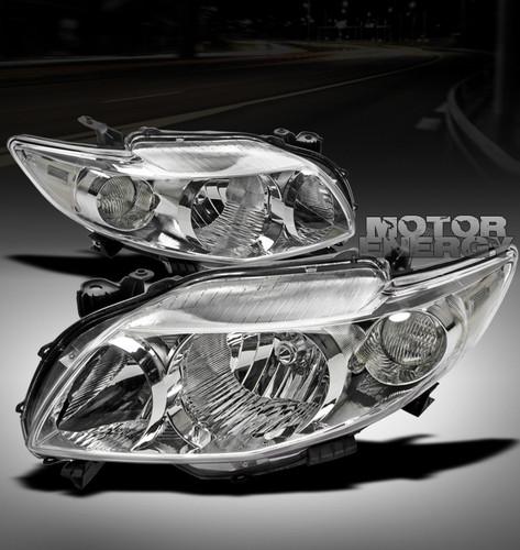 2009-2010 toyota corolla crystal jdm clear headlight lamp ce le s xle xrs corner