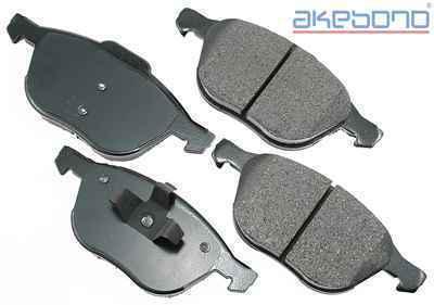 Akebono act1044 brake pad or shoe, front-proact ultra premium ceramic pads