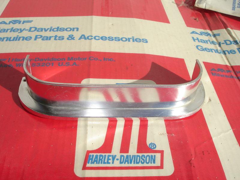 Oem 1960's, 70's, 80's harley-davidson flh, fxe, shovelhead oil tank trim