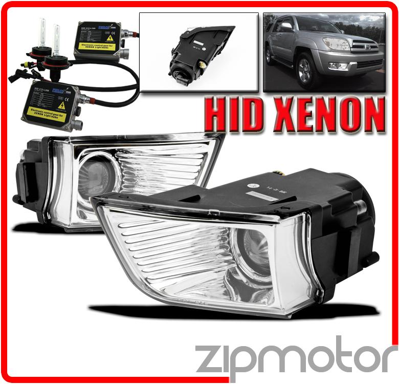 2003 2004 2005 toyota 4runner bumper driving projector fog lights lamp+6000k hid