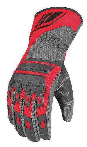 Icon citadel waterproof long gloves red/gray