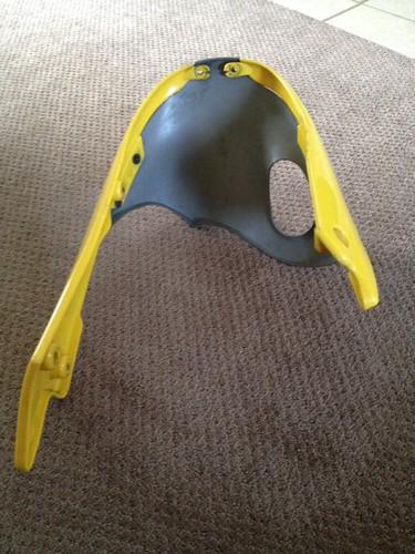 2003-up buell lightning / firebolt chin fairing - yellow - used