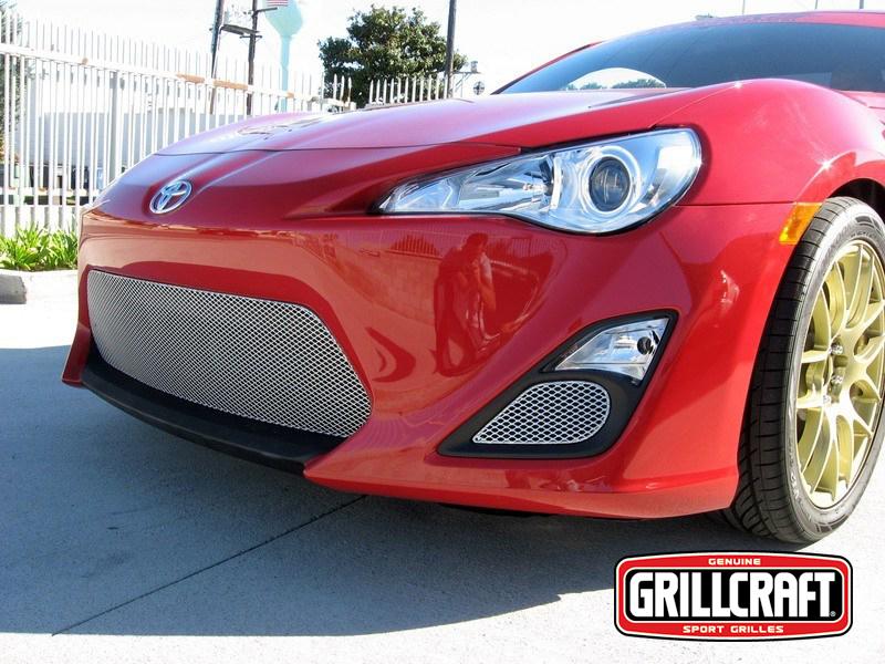 2012-2013 scion frs fr-s grillcraft silver mesh grill 3pc grille set toy1841s