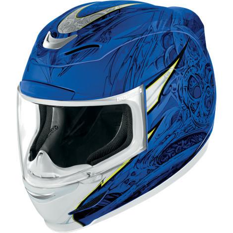 Icon airmada sb1 sportbike motorcycle helmet blue s small sm