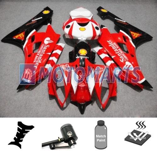 Bundle inj fairing kit with brake fluid reservoir for yamaha yzf 600 r6 06 07 ap