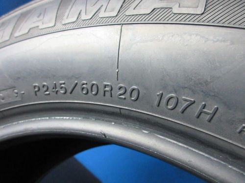 Used yokohama geolandar g96   245 60 20    7-8/32 tread  no patch  1992f