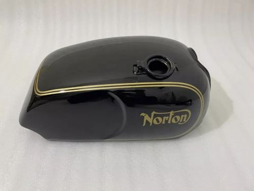 Norton commando roadster 850 black painted petrol tank with side panel (steel)