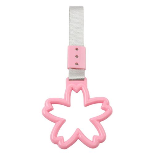 Pink cherry blossom shaped  ring train bus handle hand strap drift charm tools