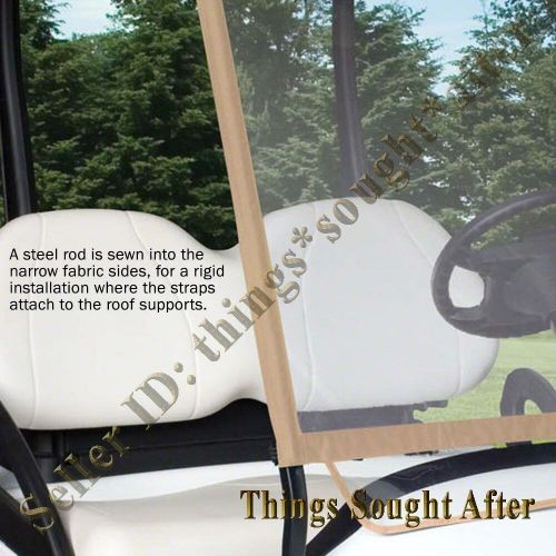 Deluxe portable golf cart windshield vinyl wind block e-z-go club car yamaha etc