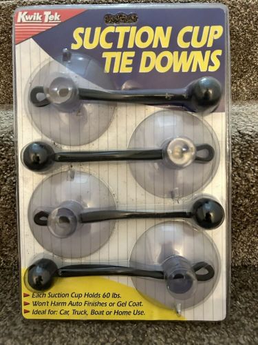 Lot of 3 - kwik tek suction cup tie downs, 4 to 11 inches, 4 pack new