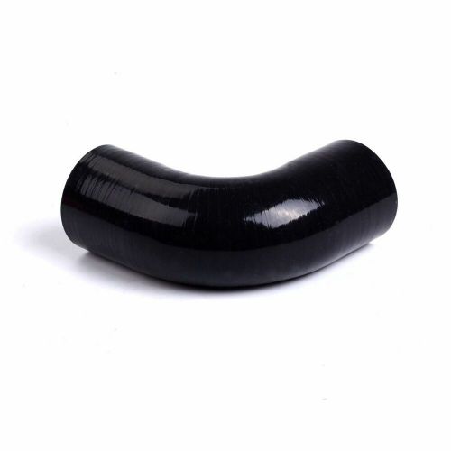 Silicone hose 3&#034; inch 90° degree reducer  76mm pipe coupler black