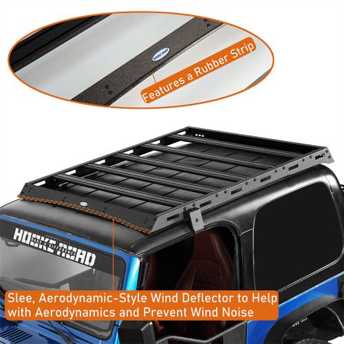 Overland aluminum roof rack cargo carrier for 1997-2006 jeep wrangler tj hardtop