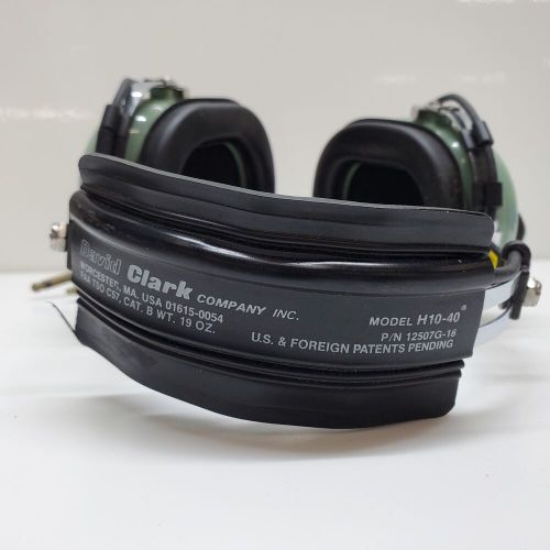 David clark h10-40  aviation headset- untested for p/r