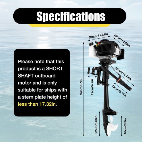 4 stroke 4 hp outboard motor air cooling system heavy duty fishing boat engine