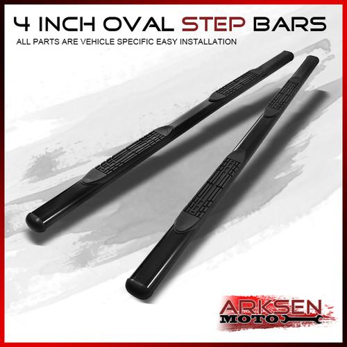 4 inch oval side step blk powder coated bars board 07-13 tundra crewmax/mega cab