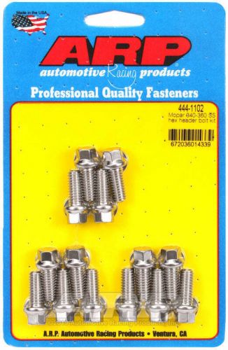 Arp 444-1102 mopar 340-360 ss hex header bolt kit