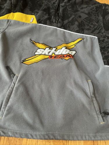 Vintage ski-doo team brp fleece 1/4 zip sweatshirt mens size m pullover jacket