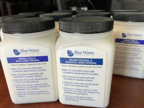 Blue water desalination membrane cleaner, acid and alkaline, lot of 10