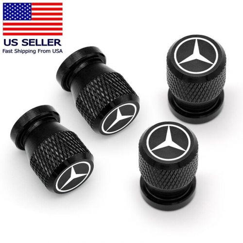 New mercedes-benz tire valve caps (black)