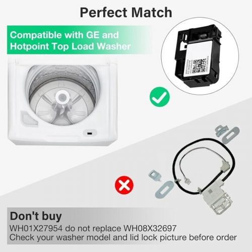 Wh01x27954 washer machine lid locking switch part 290d1580p004 for4022-