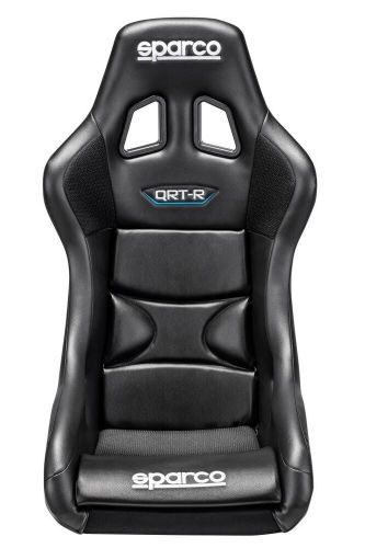 Sparco qrt-r fia competition racing seat (fits 36&#034; waist) black vinyl