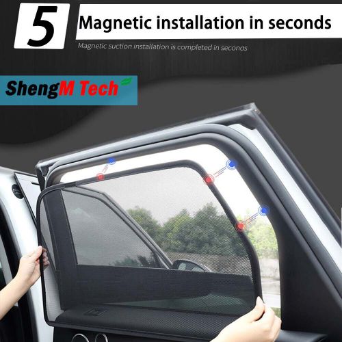 Magnetic sun shades for kia pegas ab 17+ front mid back windows sun blind