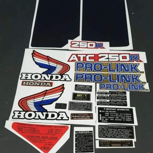 Honda atc 250r decal sticker graphics 85 atc250r fenders fits 86 maier oem