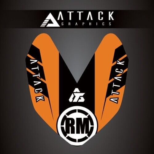 Attack graphics renegade front fender decal orange 207-123-0017 for atv/utv