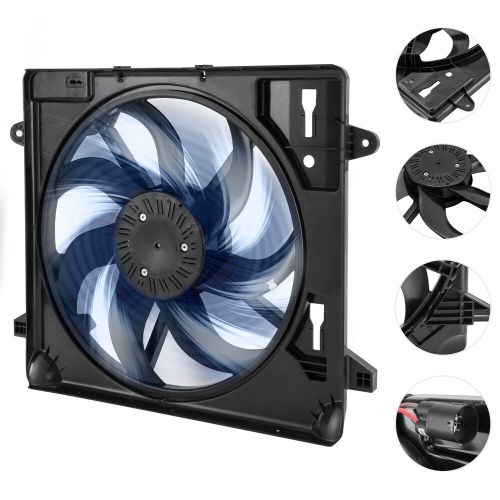 Engine radiator cooling fan assembly replace for jeep wrangler 3.6l 2012 -18